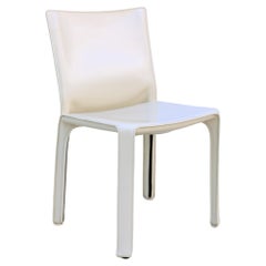 Italy Mario Bellini for Cassina Beige Leather Cab 412 Dining Chair