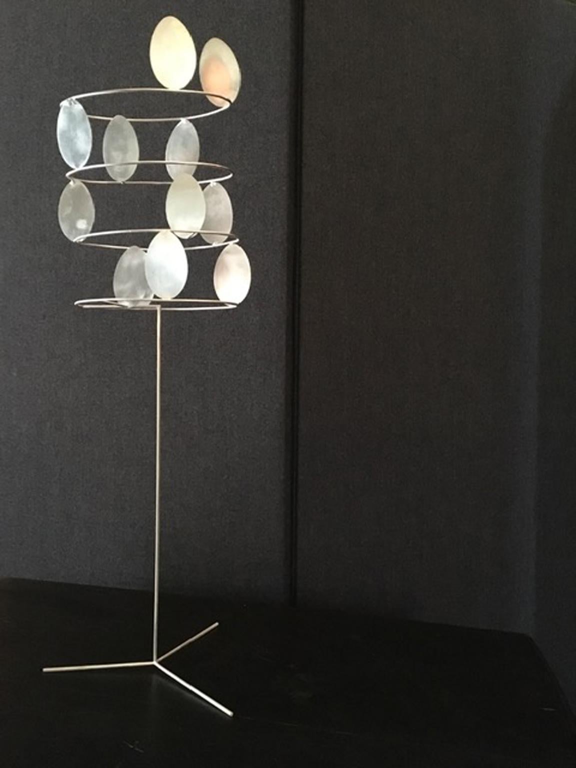 Mid-Century Modern Italy Midcentury Fausto Melotti Silver Abstract Sculpture For Sale