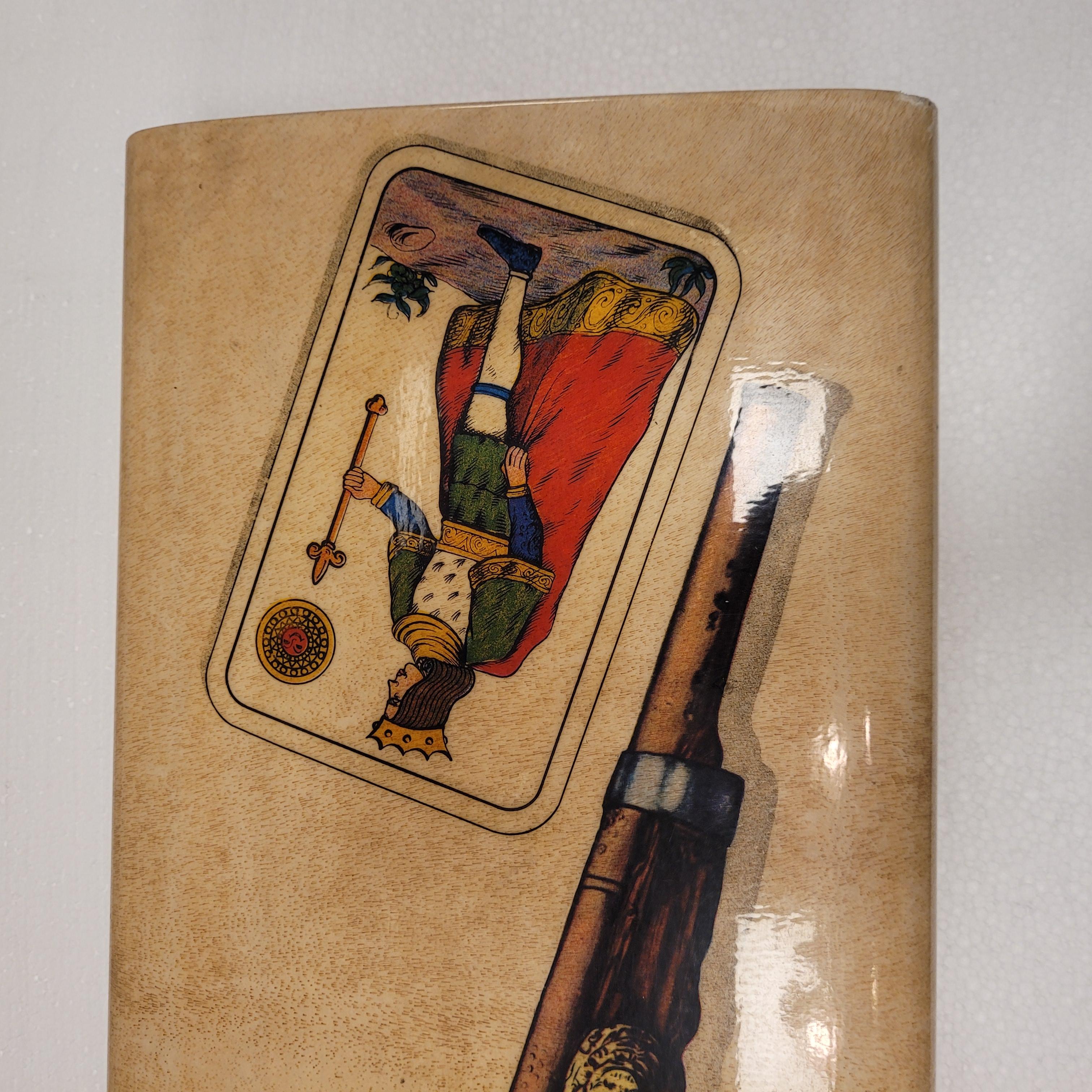 Italy midcentury Aldo Tura game box, Goatskin (parchment) 8
