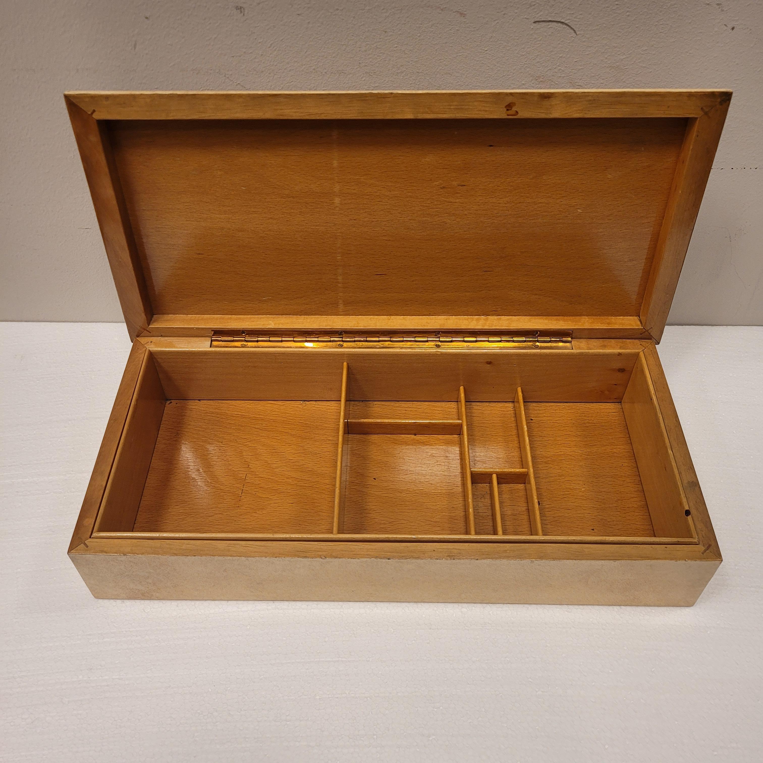 Italy midcentury Aldo Tura game box, Goatskin (parchment) 1