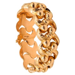 Italy Milano 1938 Art Deco Retro Links Bracelet in 18Kt Yellow Gold