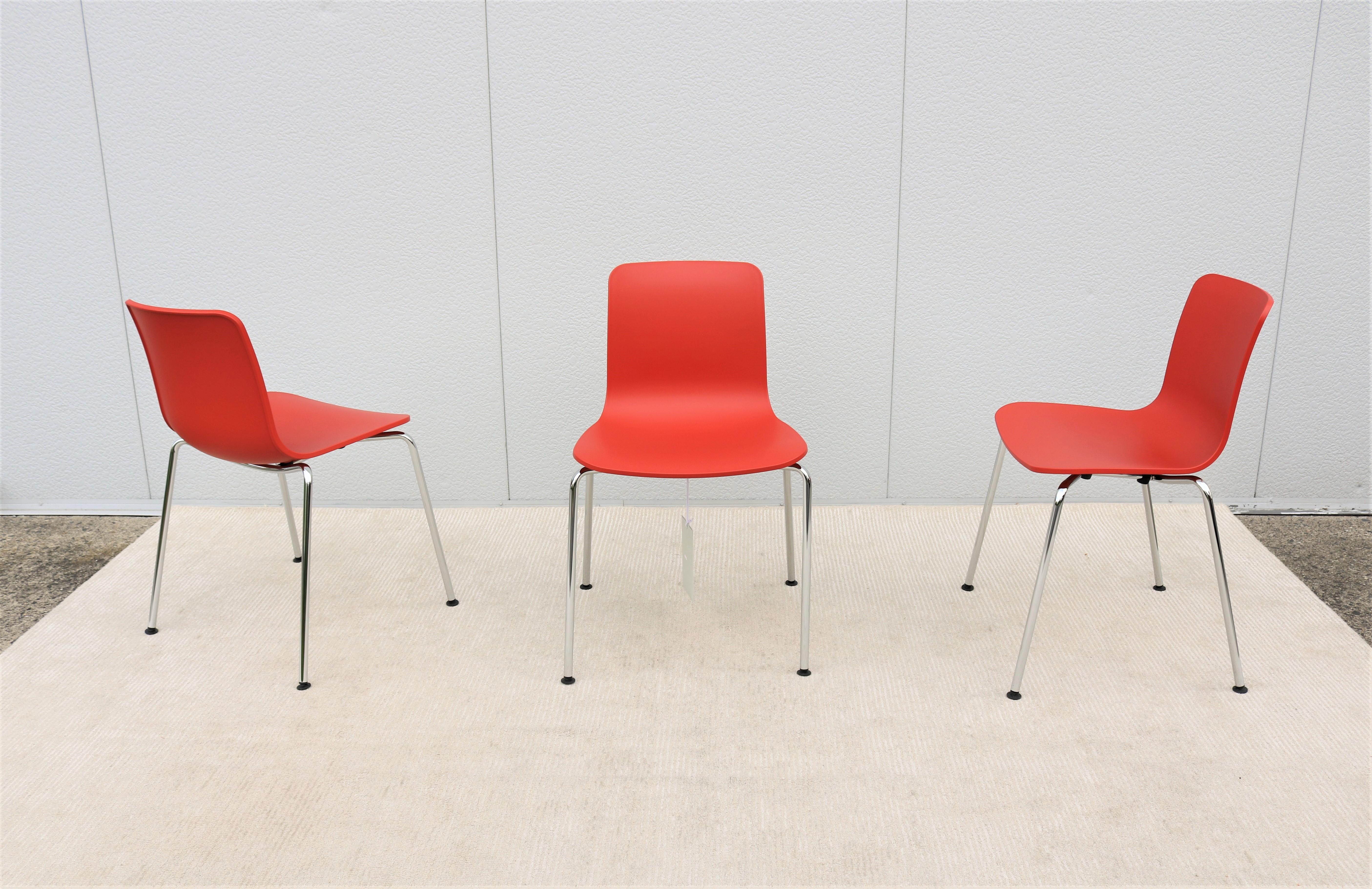 Italien Modern Jasper Morrison für Vitra HAL Tube Stackable Dining Chairs 3er-Set (Italienisch) im Angebot