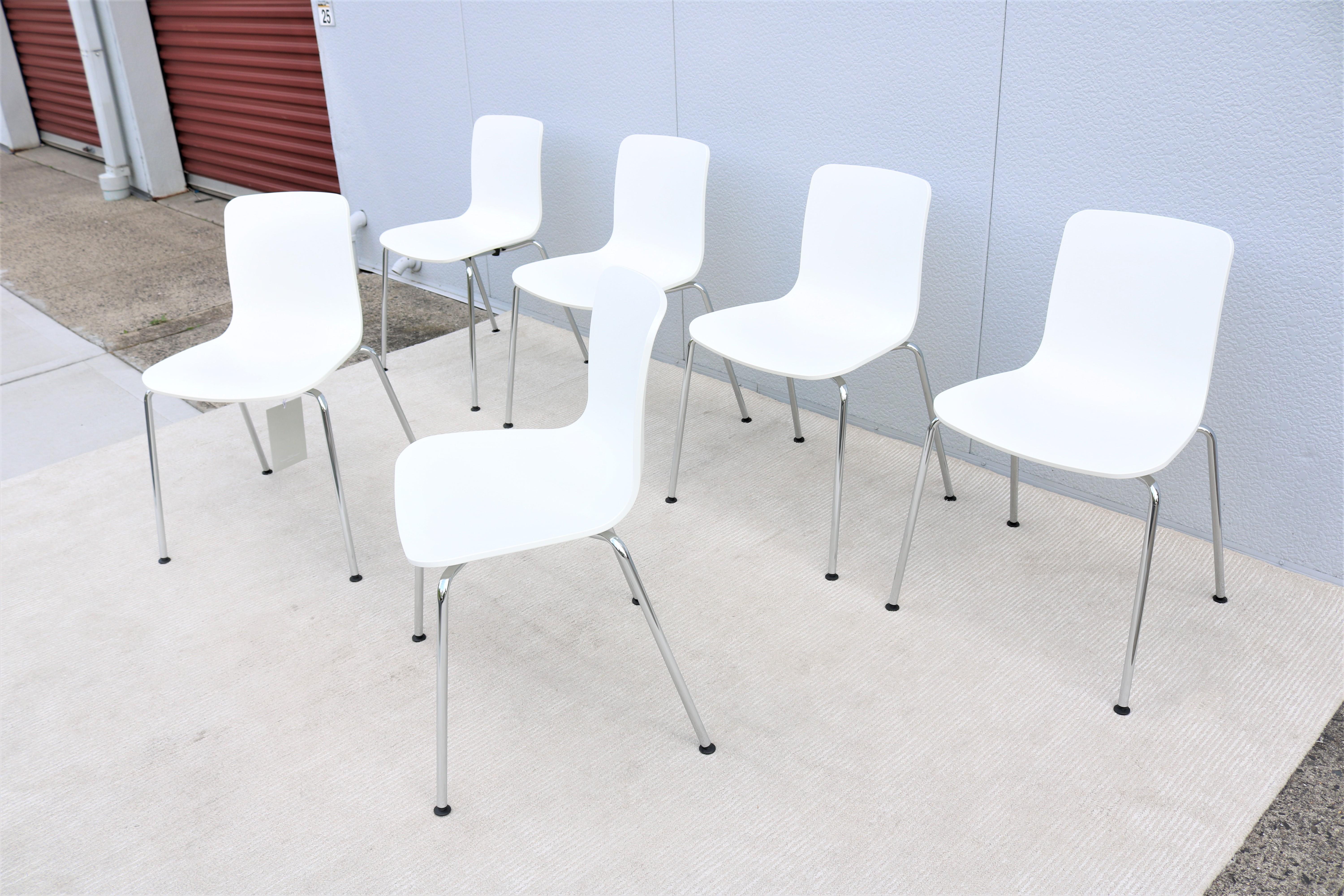 Italy Modern Jasper Morrison for Vitra HAL Tube Stackable Dining Chairs Set of 6 For Sale 3