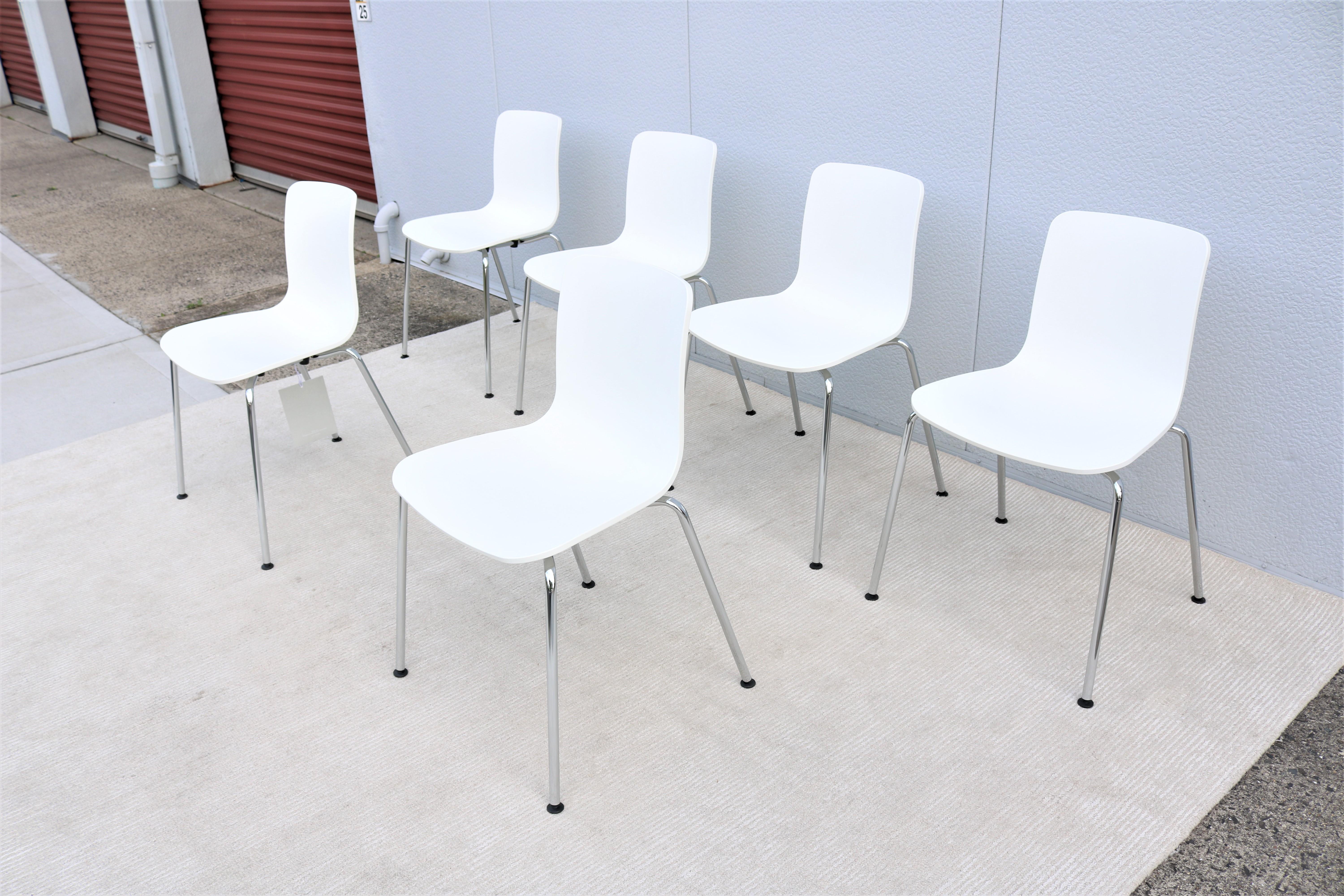 Italy Modern Jasper Morrison for Vitra HAL Tube Stackable Dining Chairs Set of 6 For Sale 5
