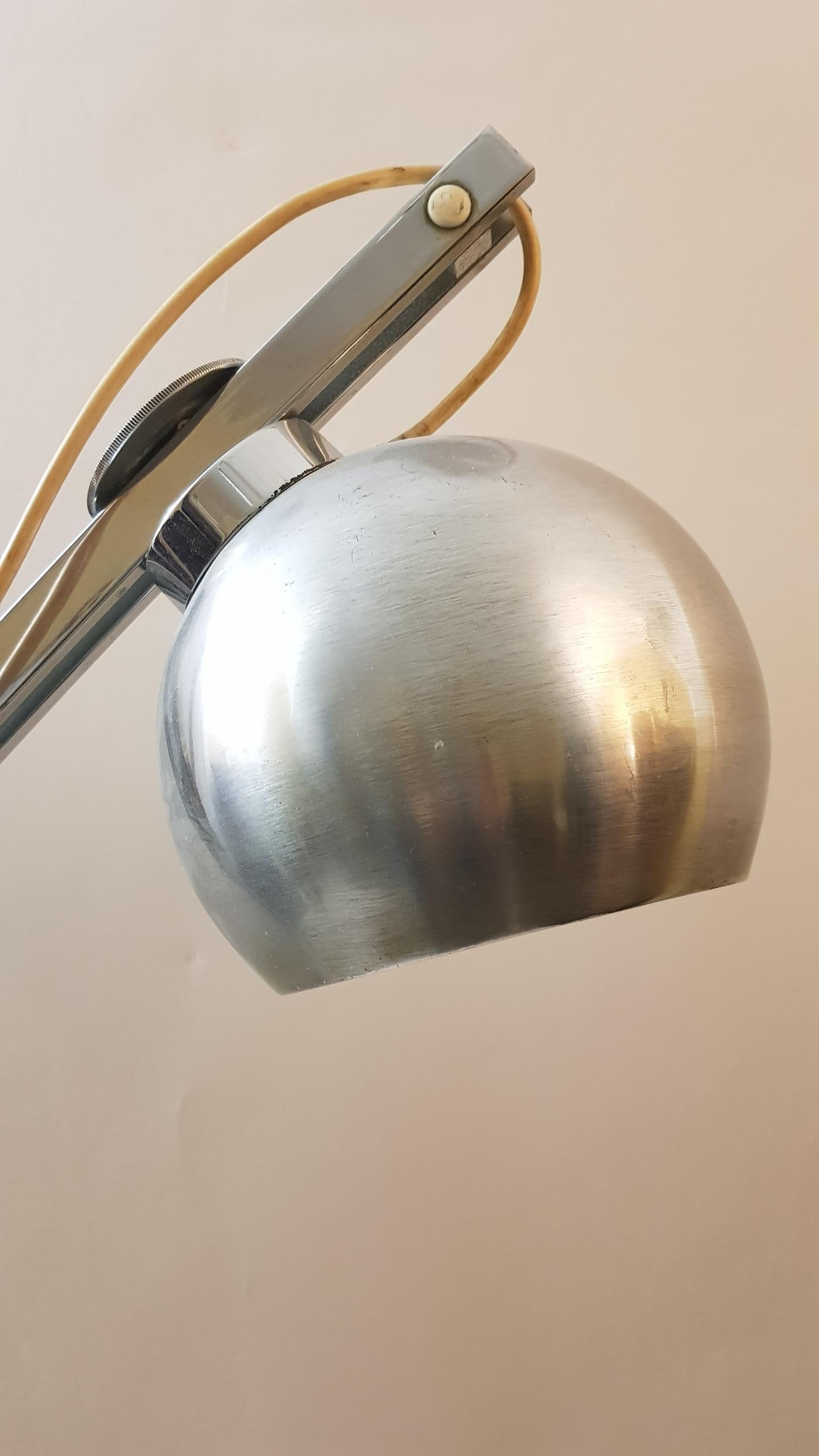 Italian Italy Modern Steel Metal Lamp, 1970s