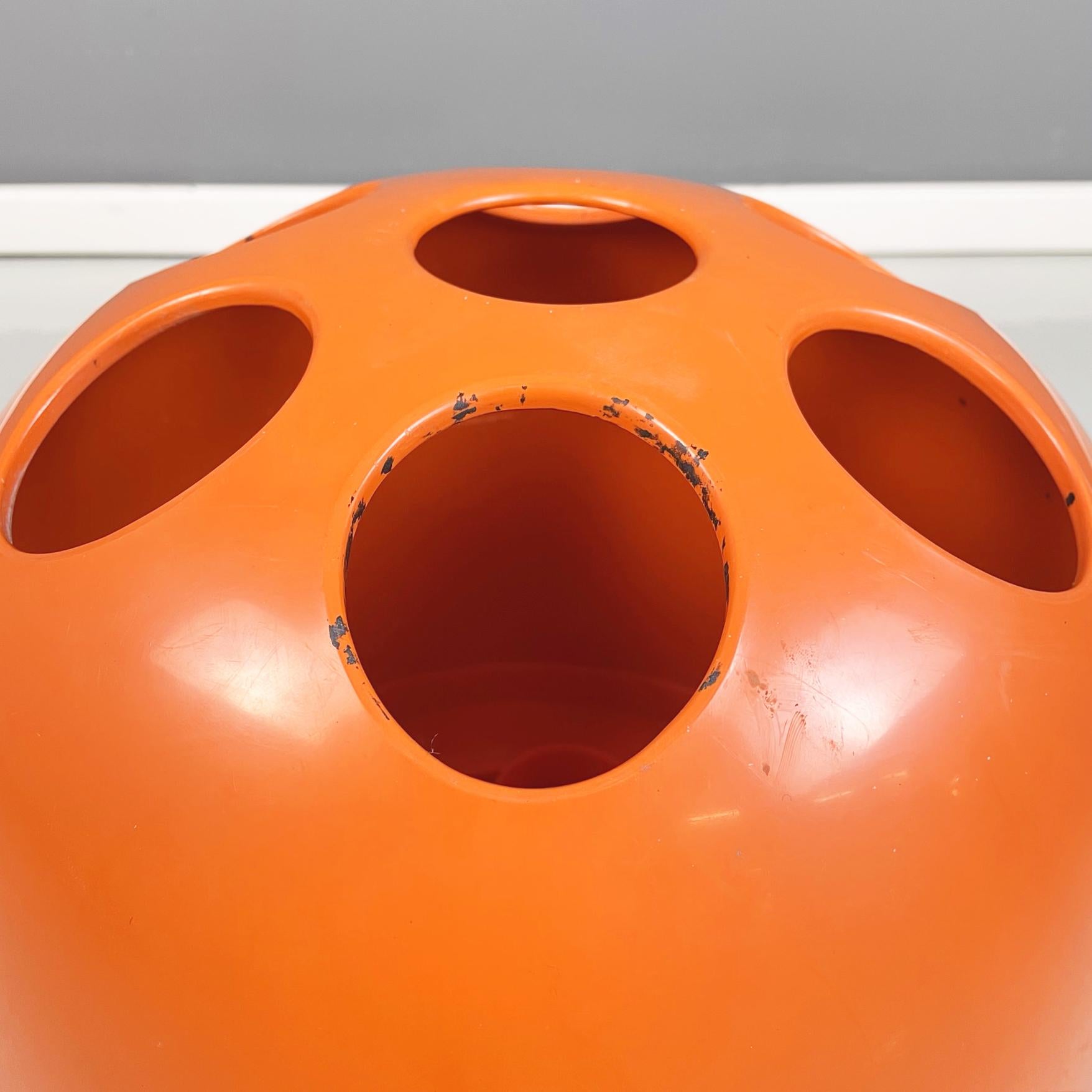 Italian Italy Orange Plastic Umbrella Stand Dedalo Gismondi Schweinberger Artemide 1970s