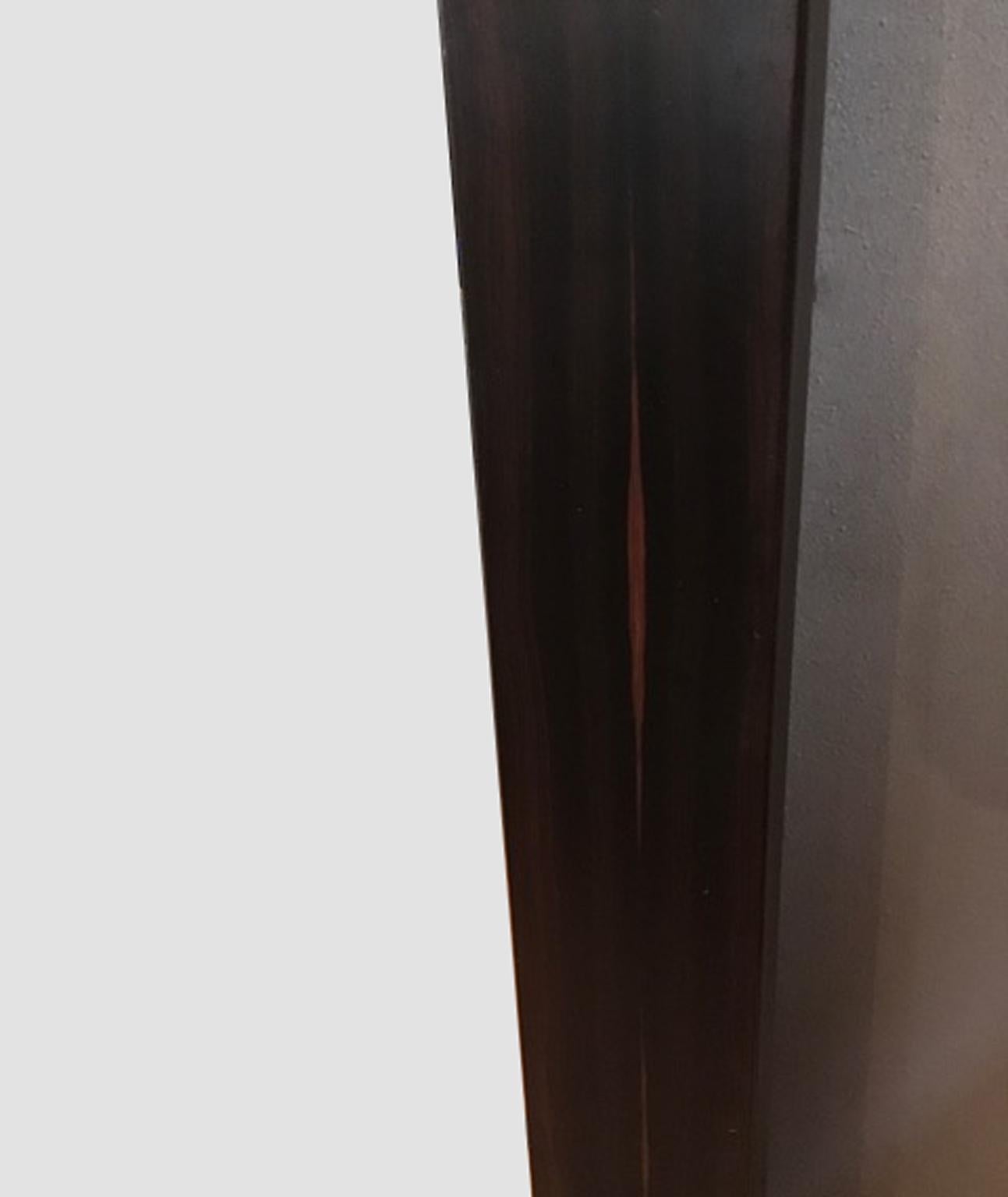 Fait main Italie - Design minimaliste  Paire de  Miroirs muraux de plancher en bois en vente