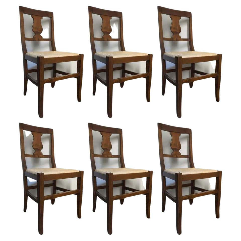 Post-Modern Style Aurora Chair in Walnut Finish with Wooden Back and ...