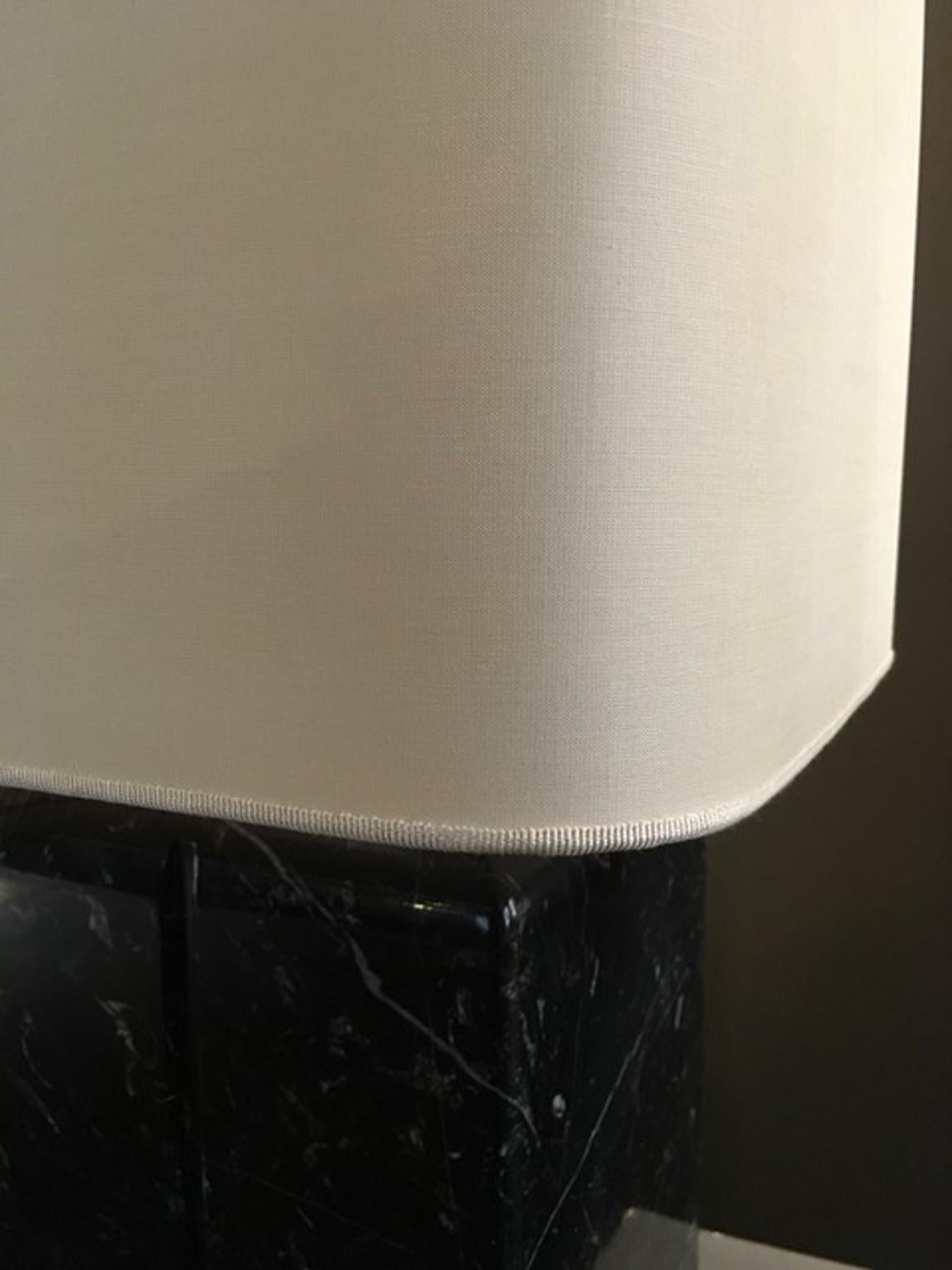 Italy Postmodern Design Style Black Marble Table Lamp  9