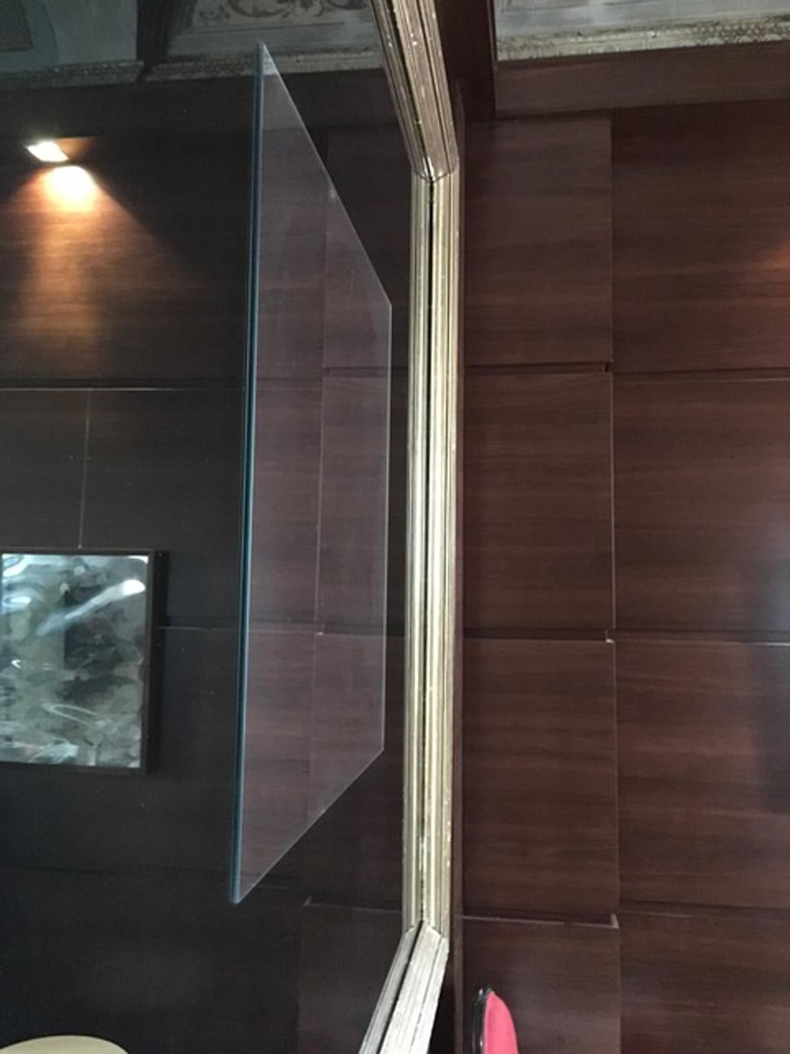 modern wood frame mirror