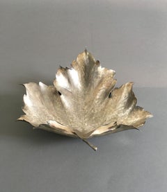 Italy Post-Modern Mario Buccellati Silver Bowl Leaf