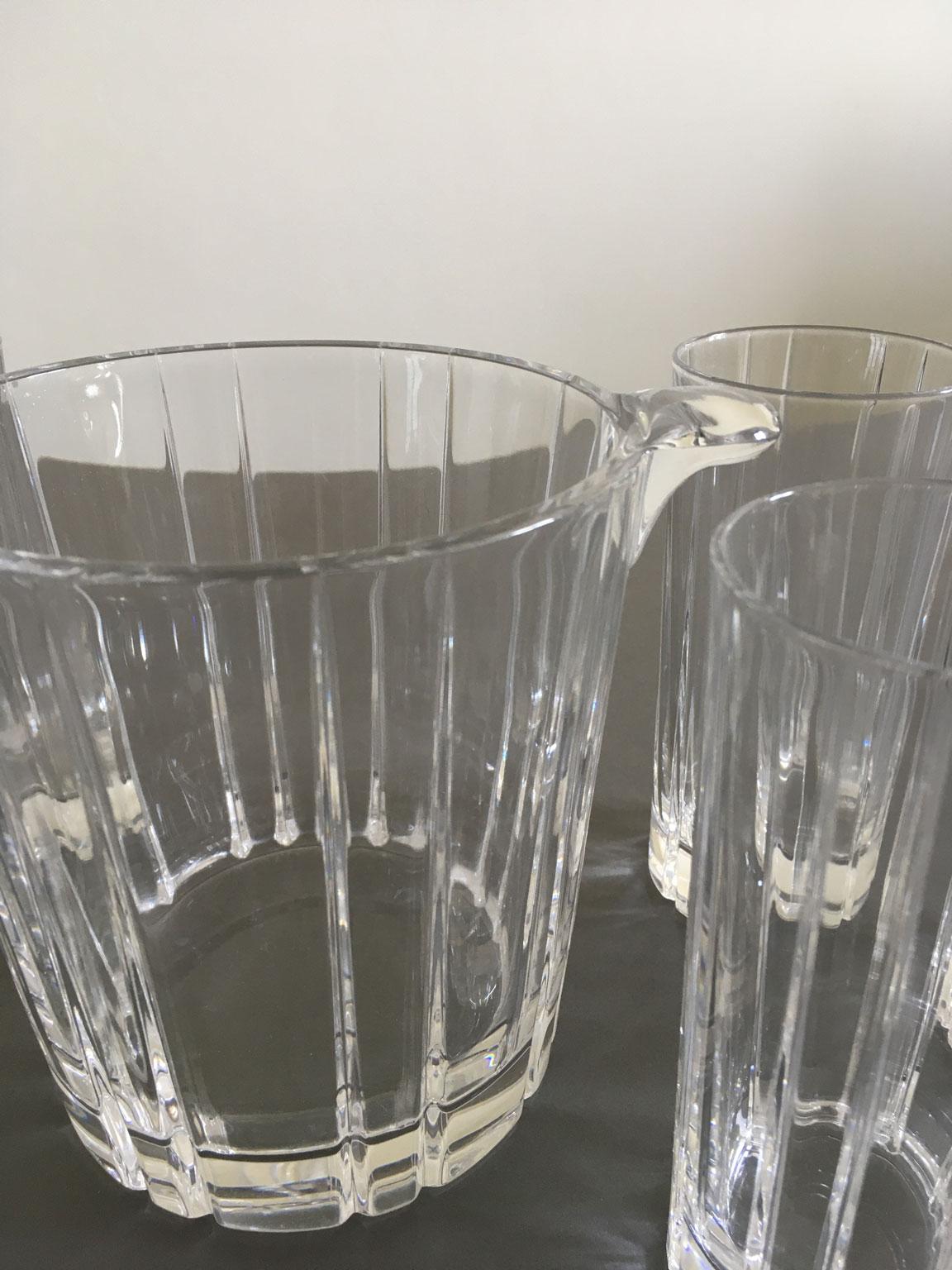 Italia Postmoderno Juego 5 Vasos Bar Transparentes con Cubitera en venta 9