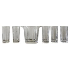 Italia Postmoderno Juego 5 Vasos Bar Transparentes con Cubitera
