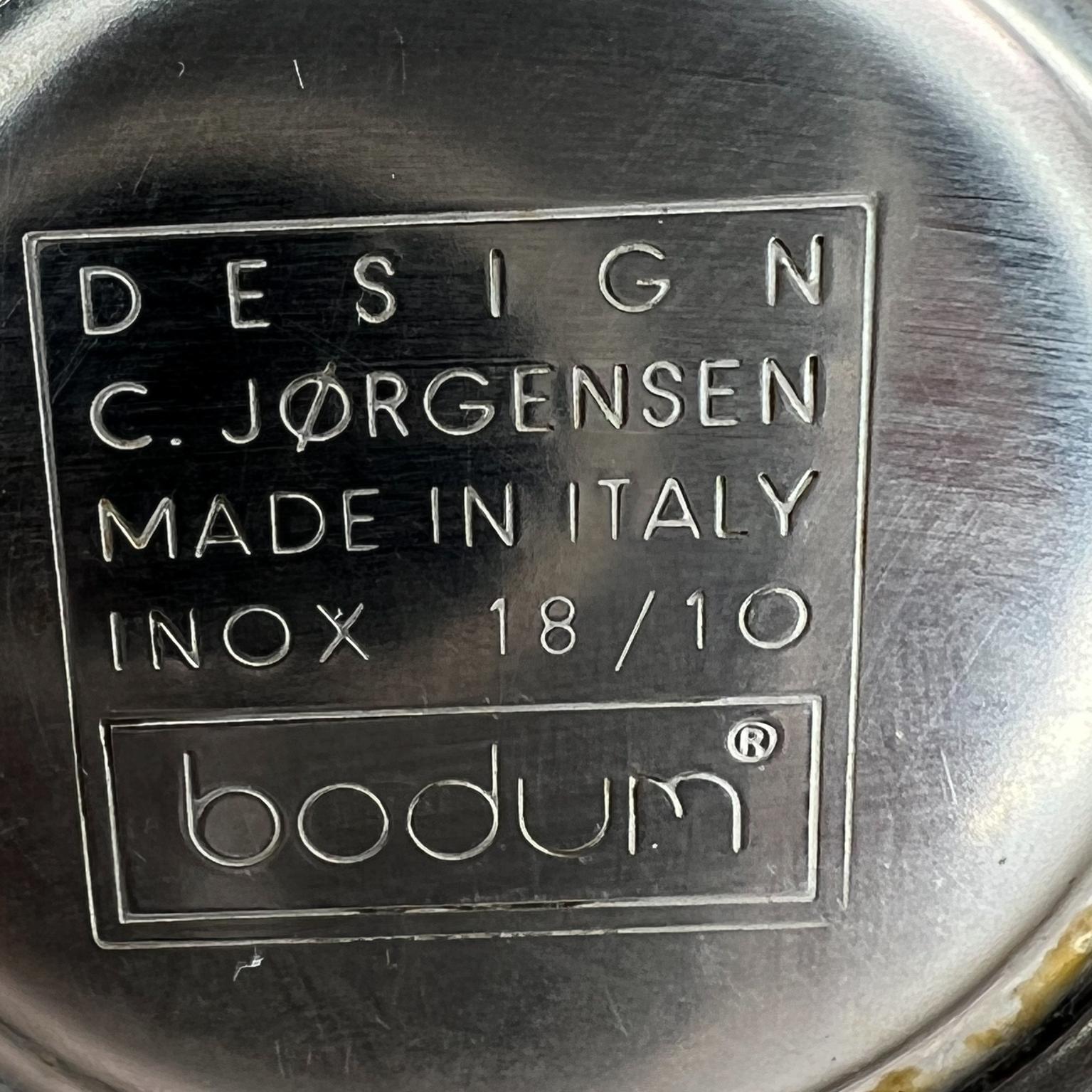 Italy Postmodern Blue Finial Tea Pot Kettle Stainless Steel C Jorgensen Bodum 2