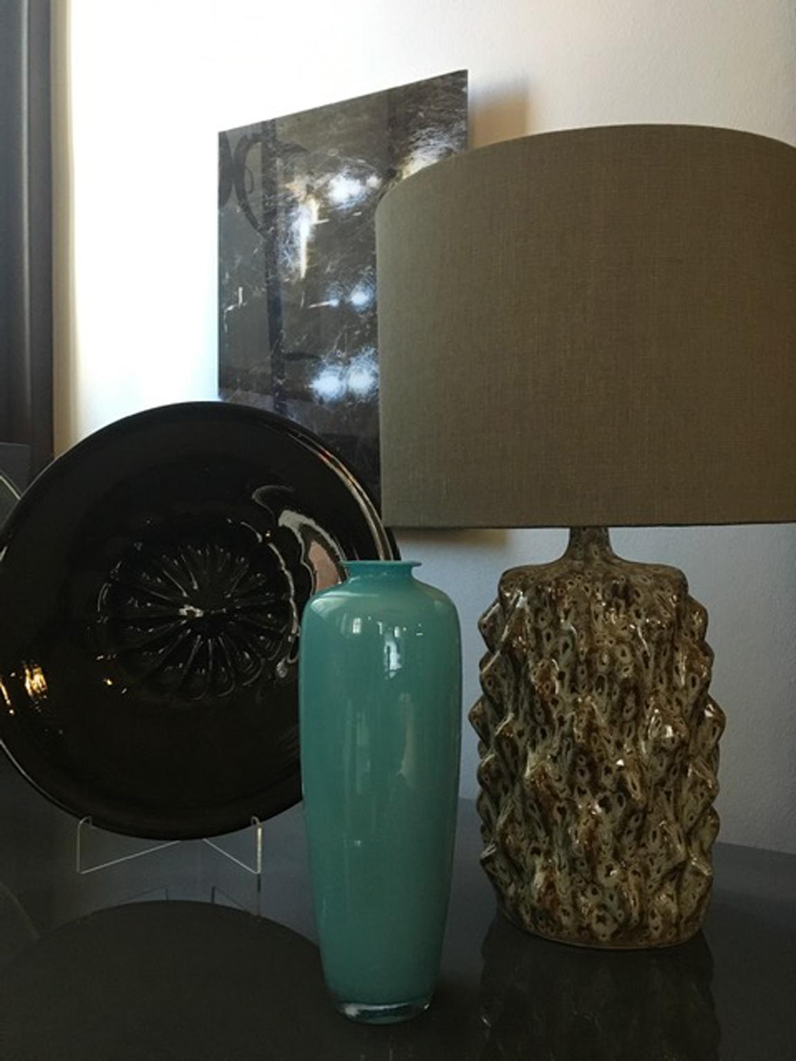 Italy Post-Modern Design Murano Glass Light Blue Vase For Sale 12
