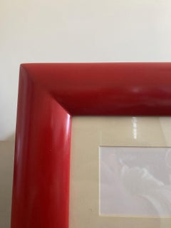 Italia Cornice rettangolare da tavolo laccata rossa