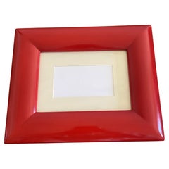 Italia Cornice rettangolare da tavolo laccata rossa