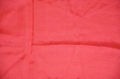 Italy Red Silk Handkerchief with Hand-Rolled Edges