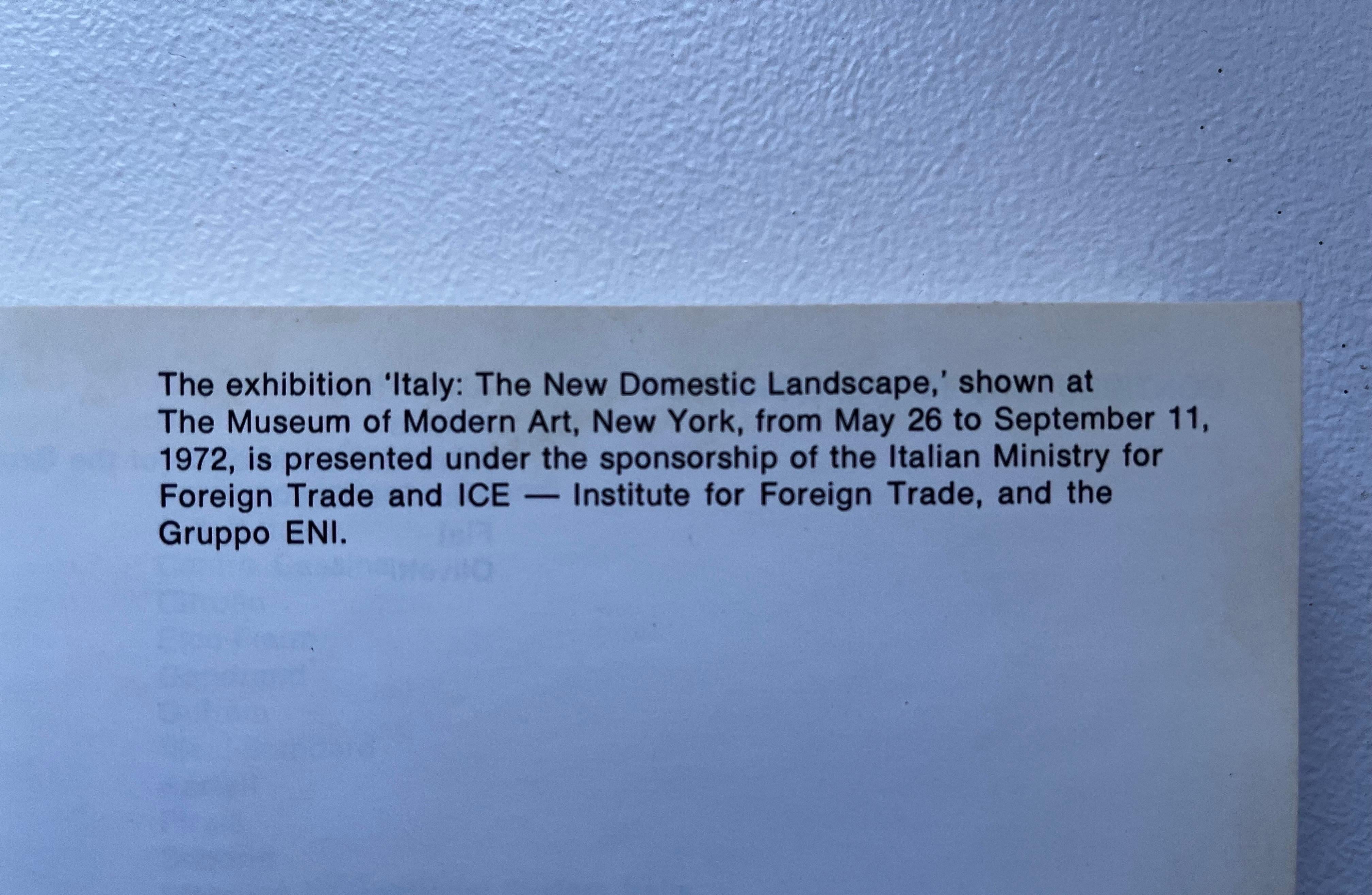 Papier Italie : Le nouveau paysage domestique - MoMA - 1972 en vente