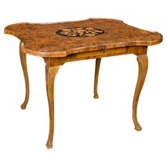 Antique Italy, Tuscan center table or writing table from the XVIII century