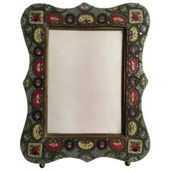 Italy Murano Late 19th Century Multicolors Murrine in Baroque Style Photo Frame