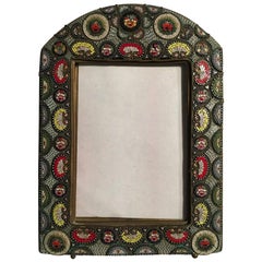 Italy Murano Late 19th Century Multicolors Murrine in Baroque Style Photo Frame