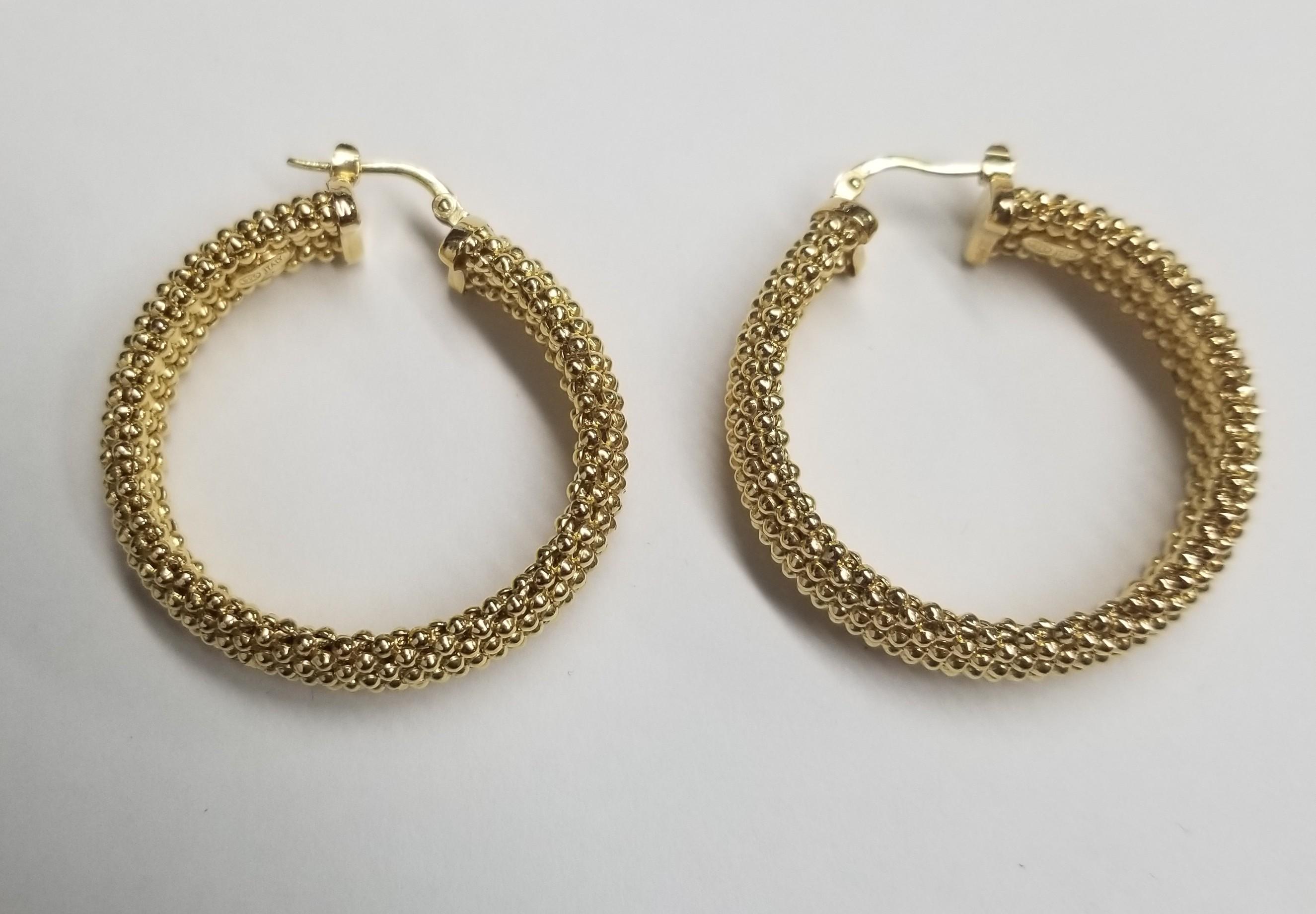 Contemporain Italie Xoni Sterling 2Pc. Set collier plaqué or jaune 18k et boucles d'oreilles assorties en vente