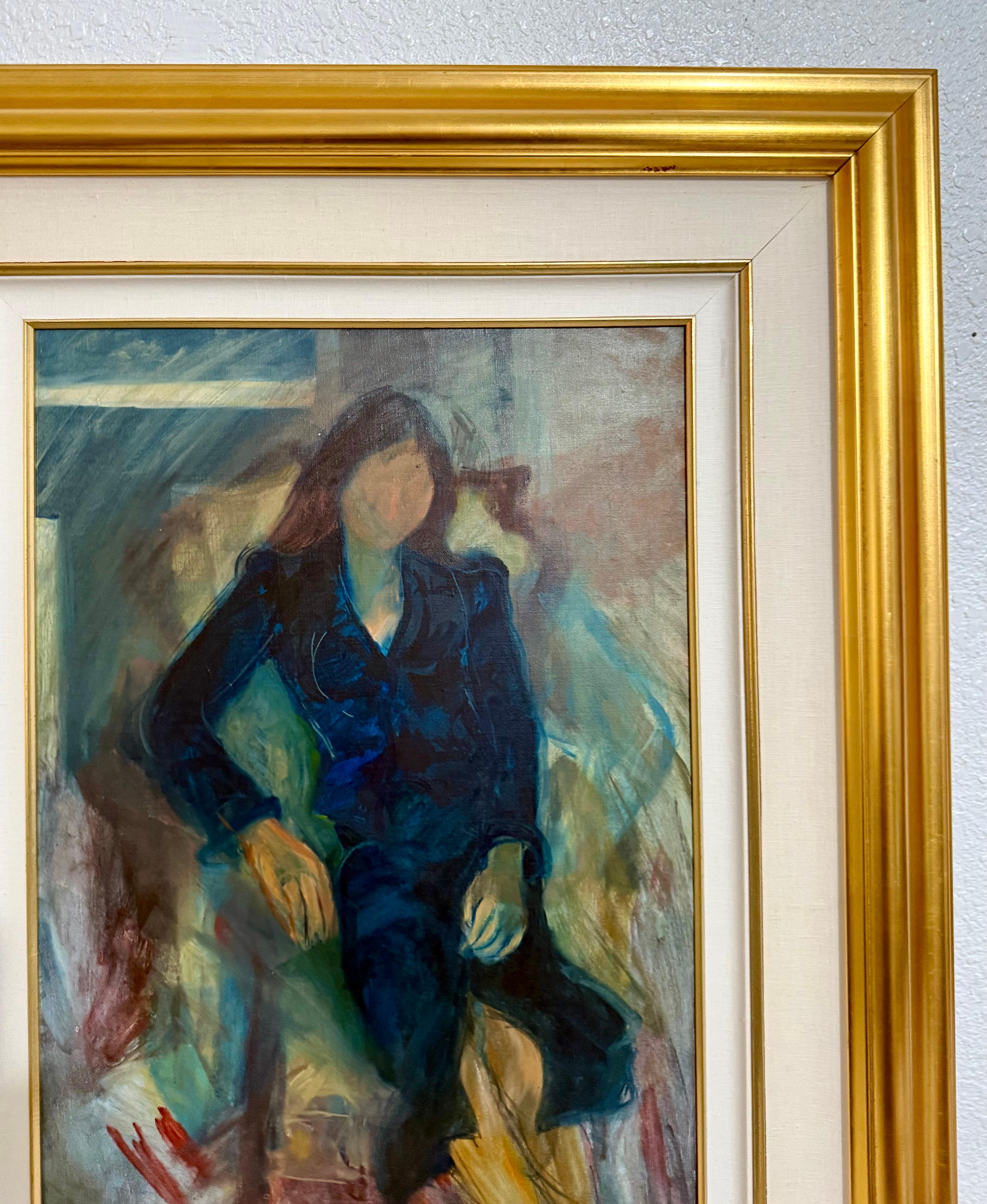 Seltene jüdische jemenitische Frau Ölgemälde Israelisches Mädchen Judaica Itamar Siani im Angebot 8