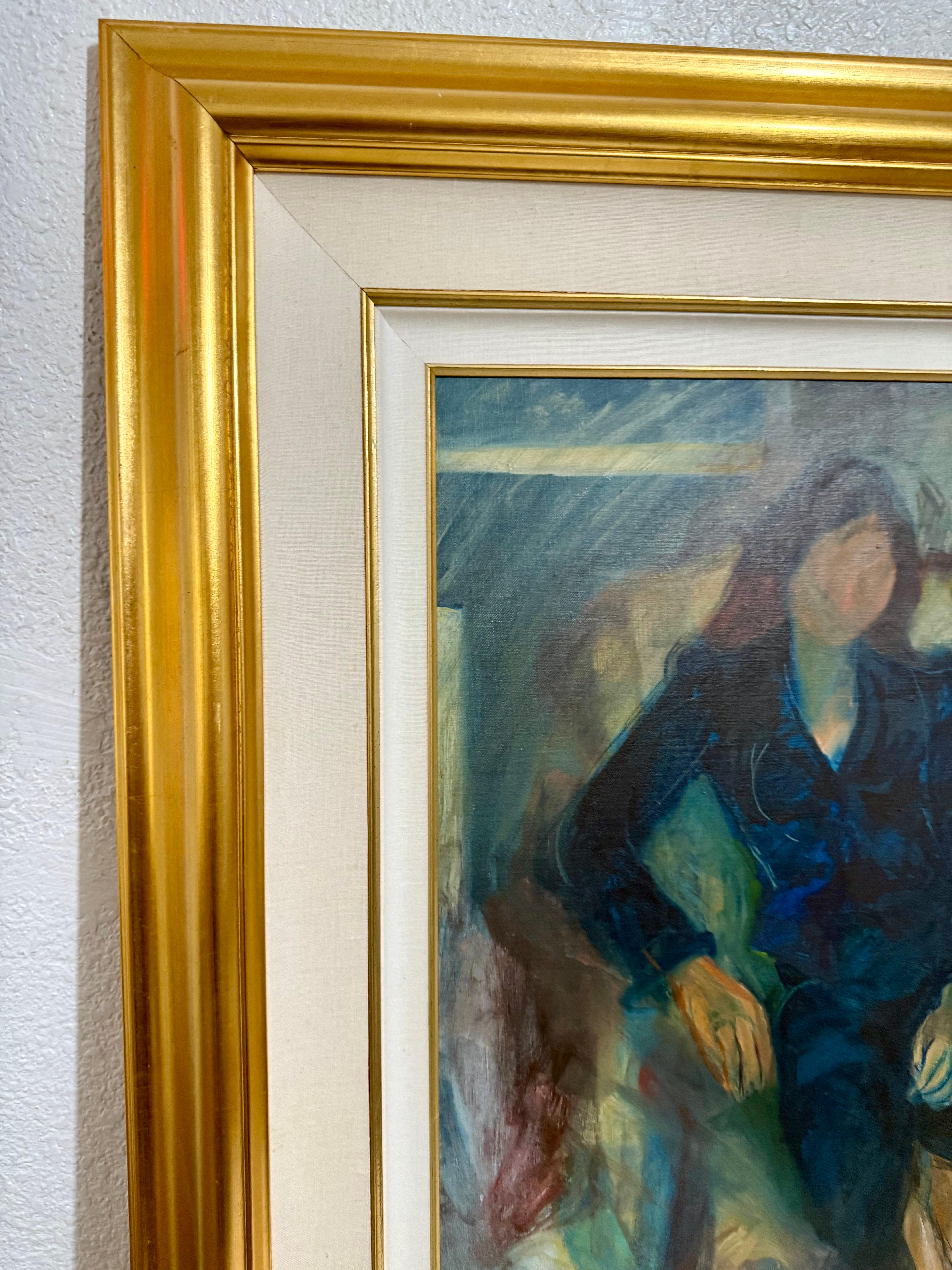 Seltene jüdische jemenitische Frau Ölgemälde Israelisches Mädchen Judaica Itamar Siani im Angebot 5