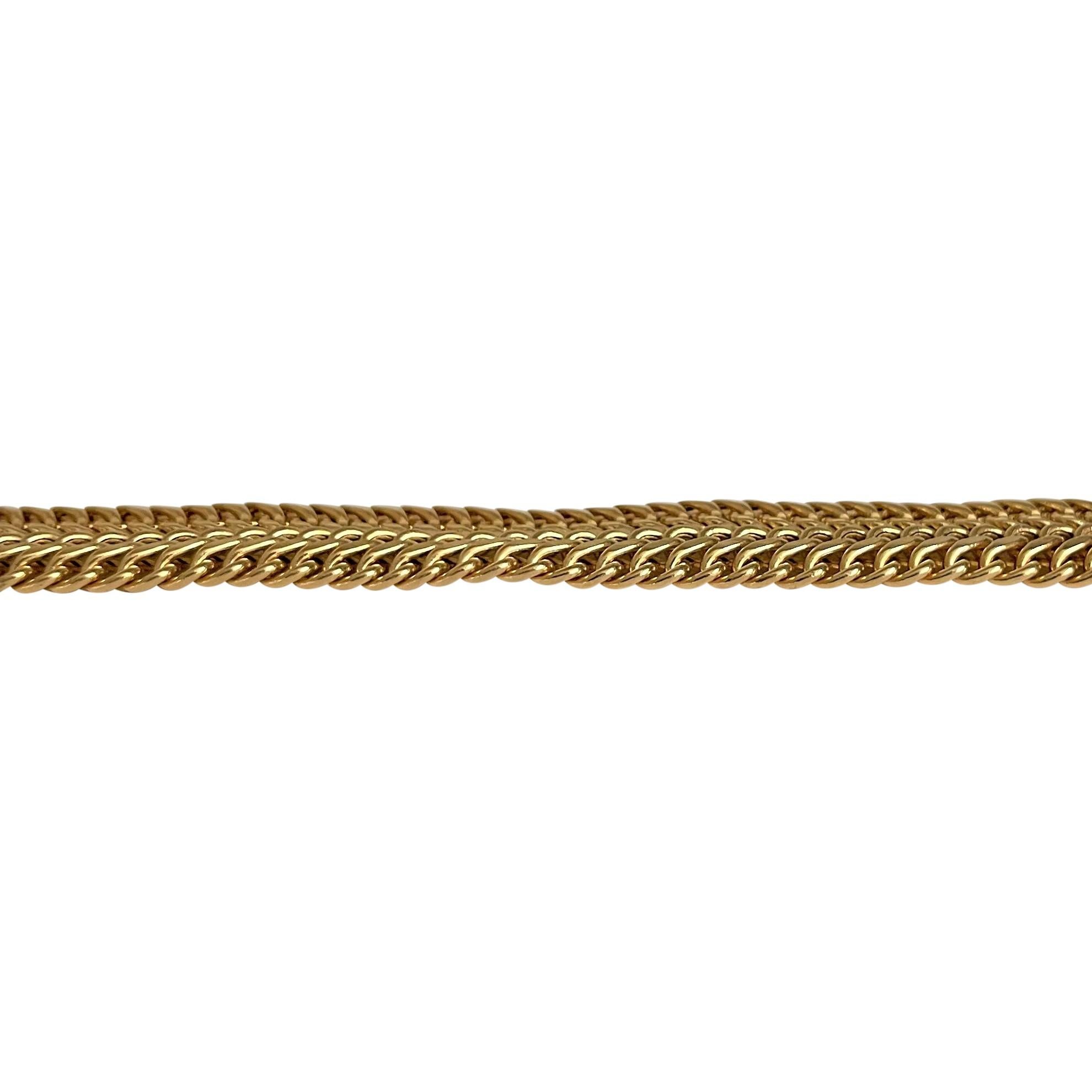 Women's Itaor 14 Karat Yellow Gold Ladies Wide Fancy Curb Link Bracelet