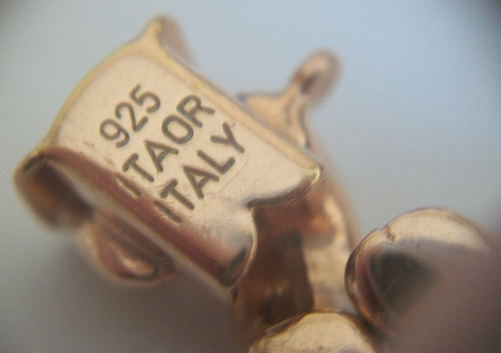 ITAOR – Ausgefallenes Gliederarmband aus Roségold und Vermeil-Sterlingsilber – Italien – 20. Jahrhundert im Angebot 2
