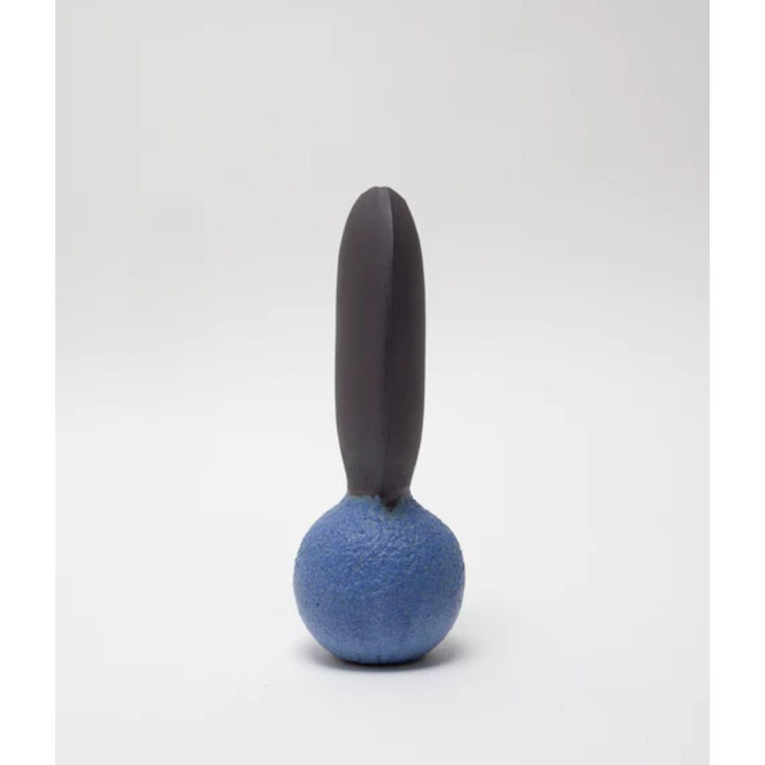 Modern Itera Black And Blue Single Vase by Ia Kutateladze For Sale