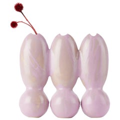 Jarrón triple rosa lila Itera by Ia Kutateladze