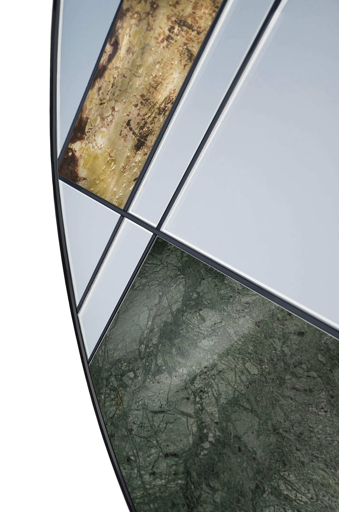 Postmoderne Miroir mural Itinera Lamina I 80 par Atlas Project en vente