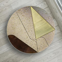 Tavolino Itinera Polvere di Stelle di Atlasproject Acciaio Inox Ottone Spazzolato