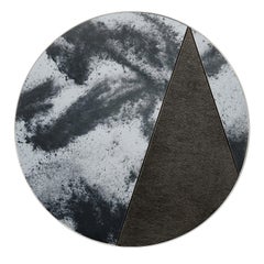 Itinera Res Lunare I Miroir mural par Atlasproject Cuir noir Geniune