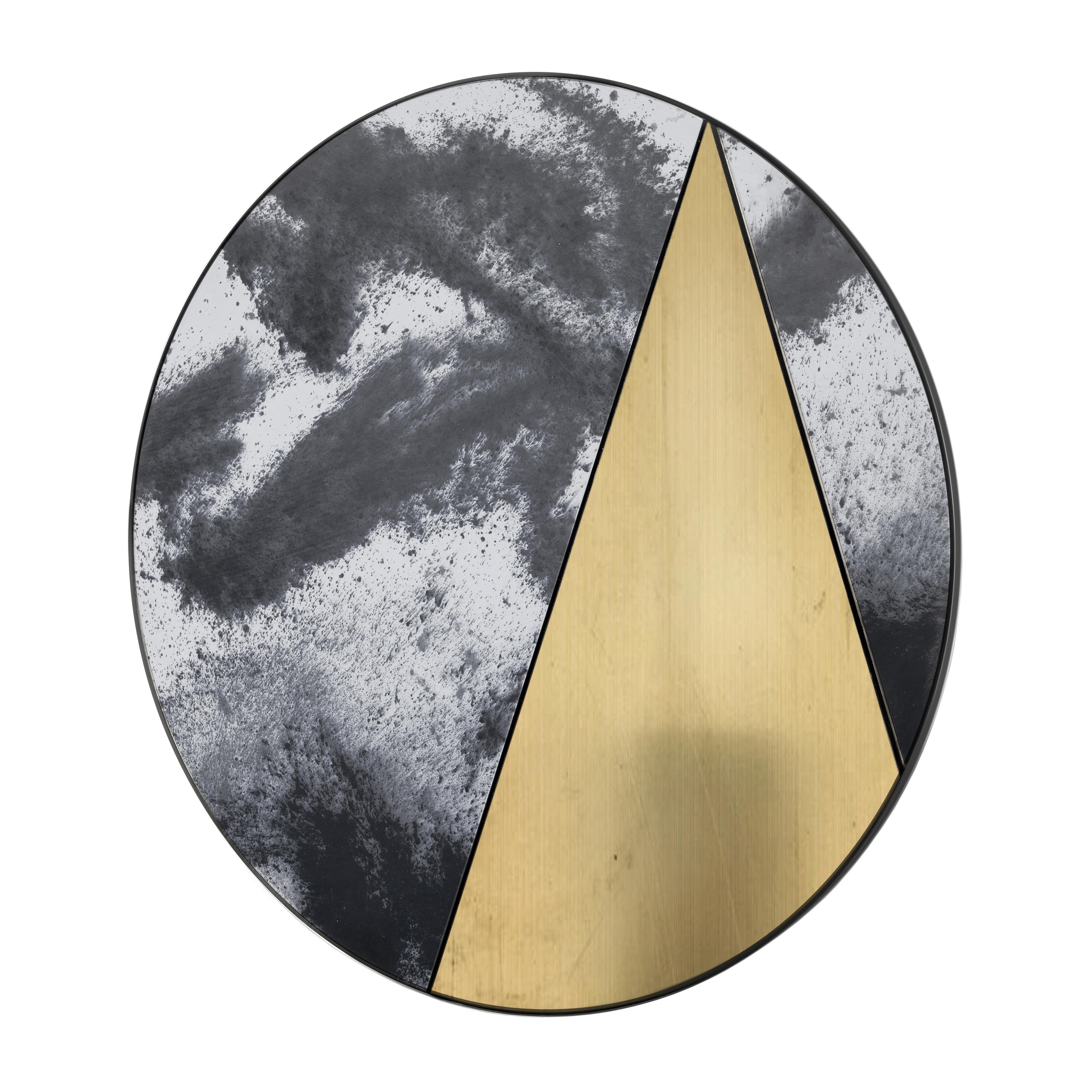 Brossé Miroir mural Itinera Res Lunare II 120 par Atlas Project en vente