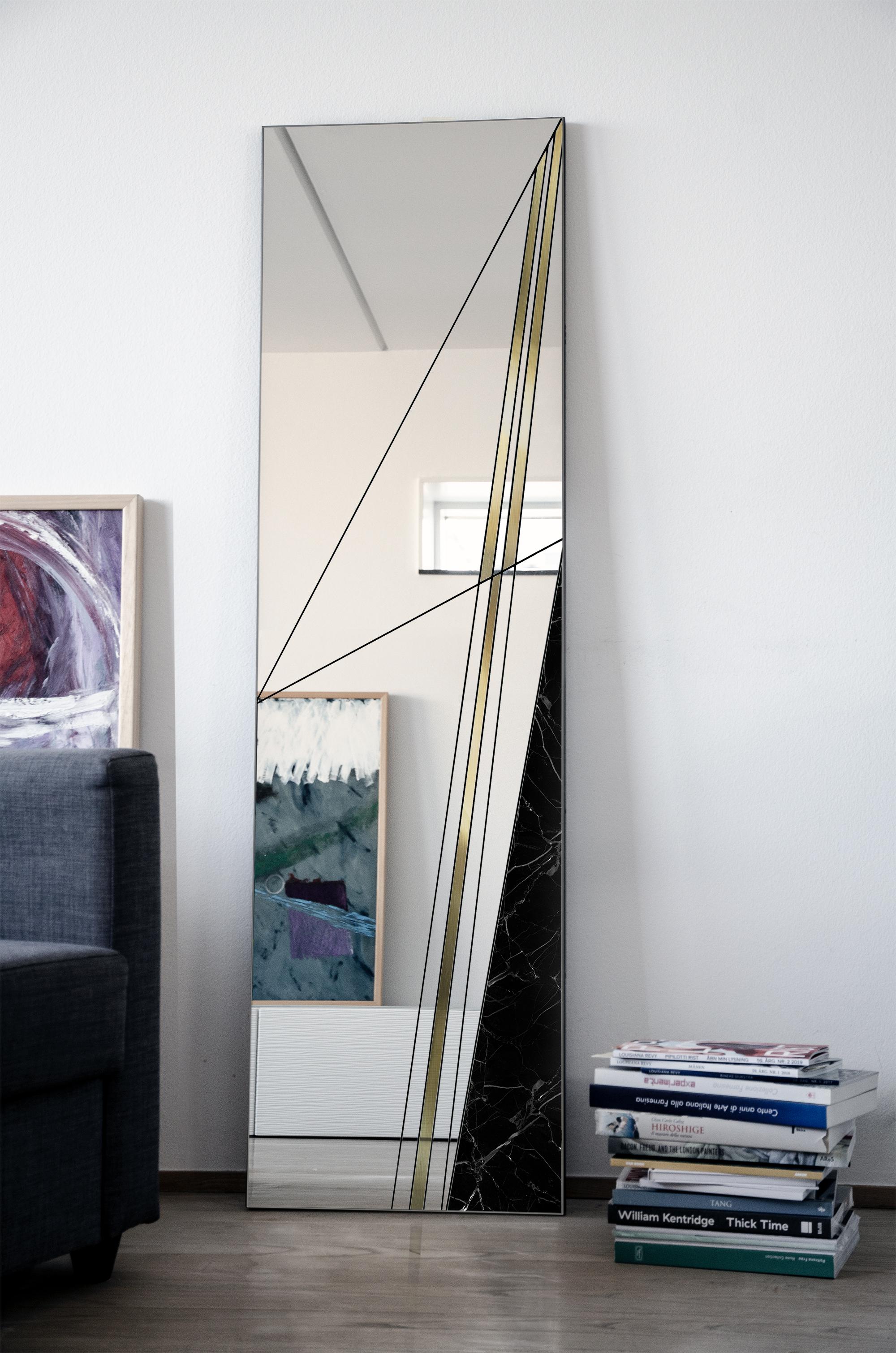 Post-Modern Itinera Via V Standing Mirror by Atlas Project For Sale
