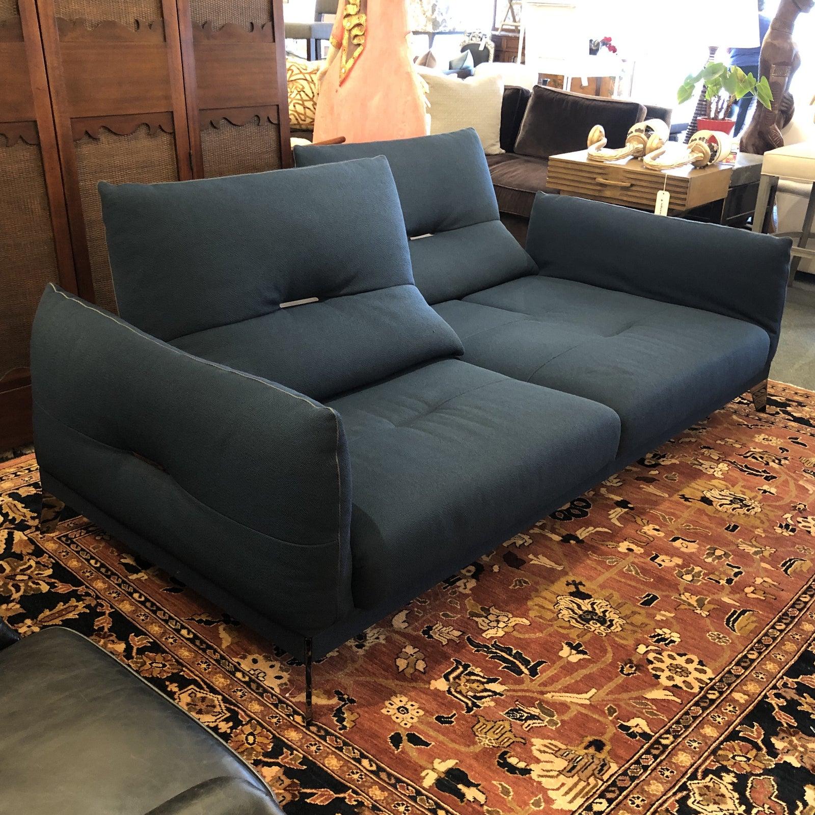 canape bleu roche bobois