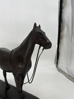 Ito Kunio, Escultura ecuestre japonesa de bronce Firmada Caballo del Emperador Meiji