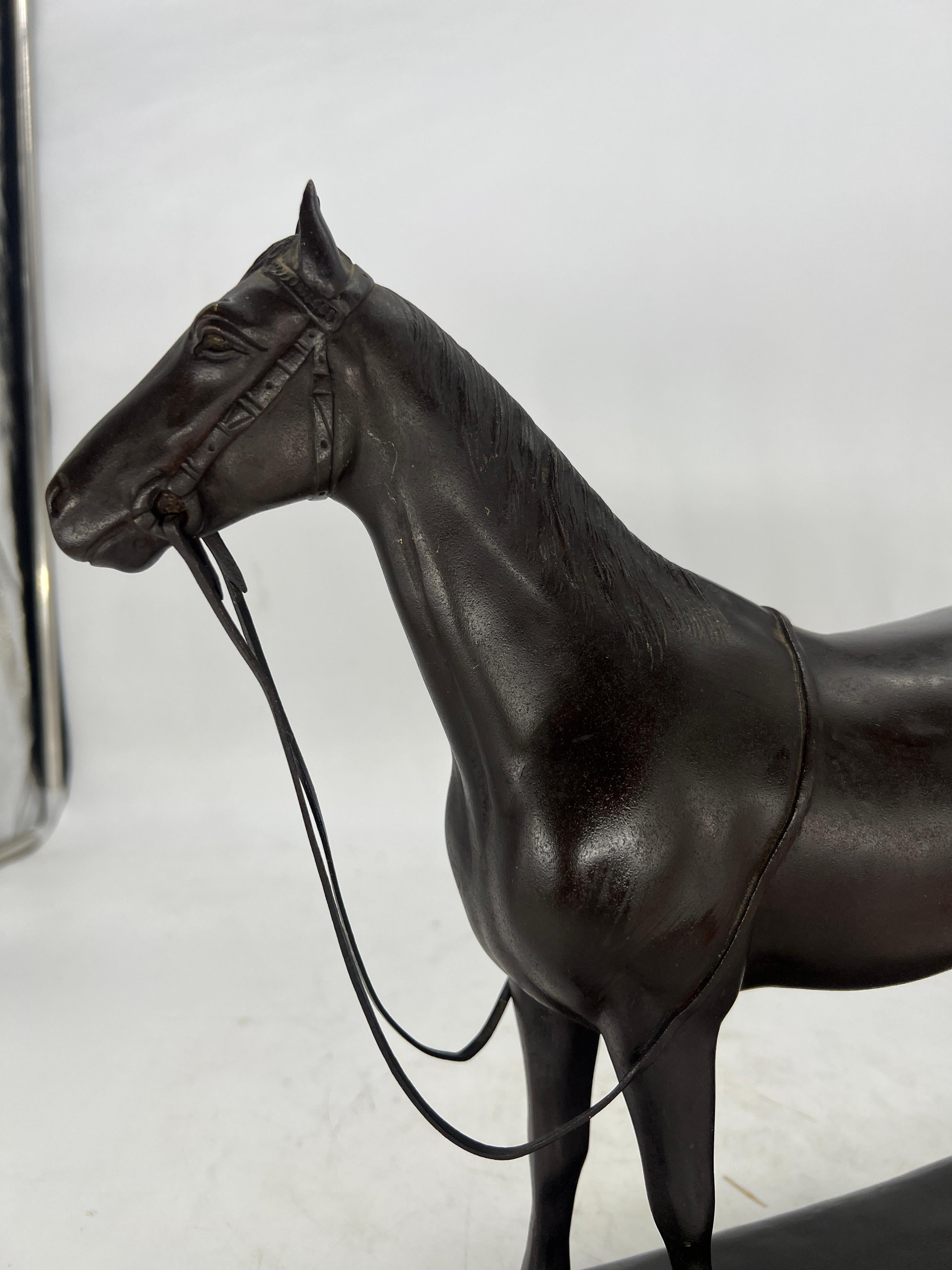 Ito Kunio, Japanese Bronze Equestrian Sculpture Signed Meiji Emperor's Horse For Sale 1
