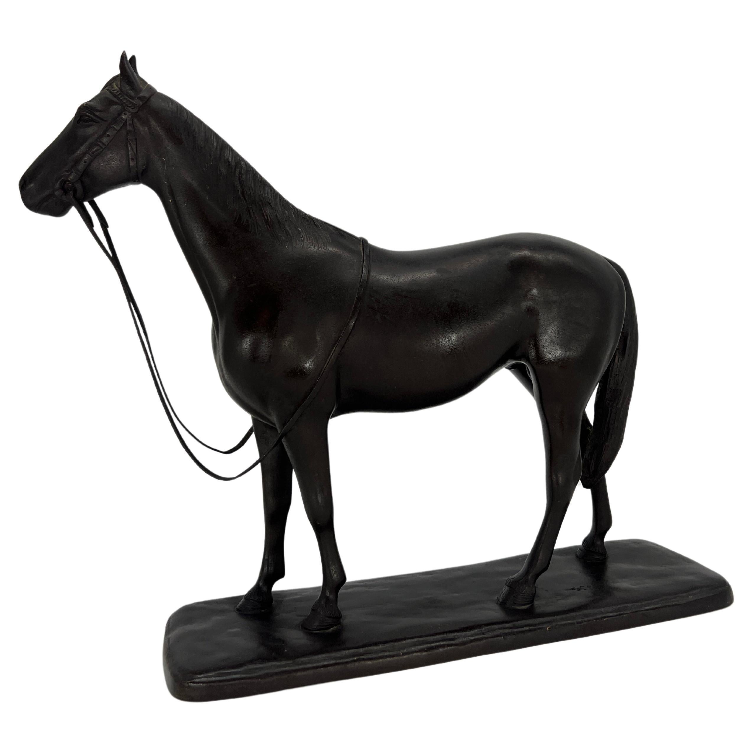 Ito Kunio, Japanese Bronze Equestrian Sculpture Signed Meiji Emperor's Horse For Sale