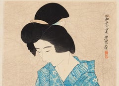 Ito Shinsui, Beauty, Shin-Hanga, Bath, Original Japanese Woodblock Print, Showa