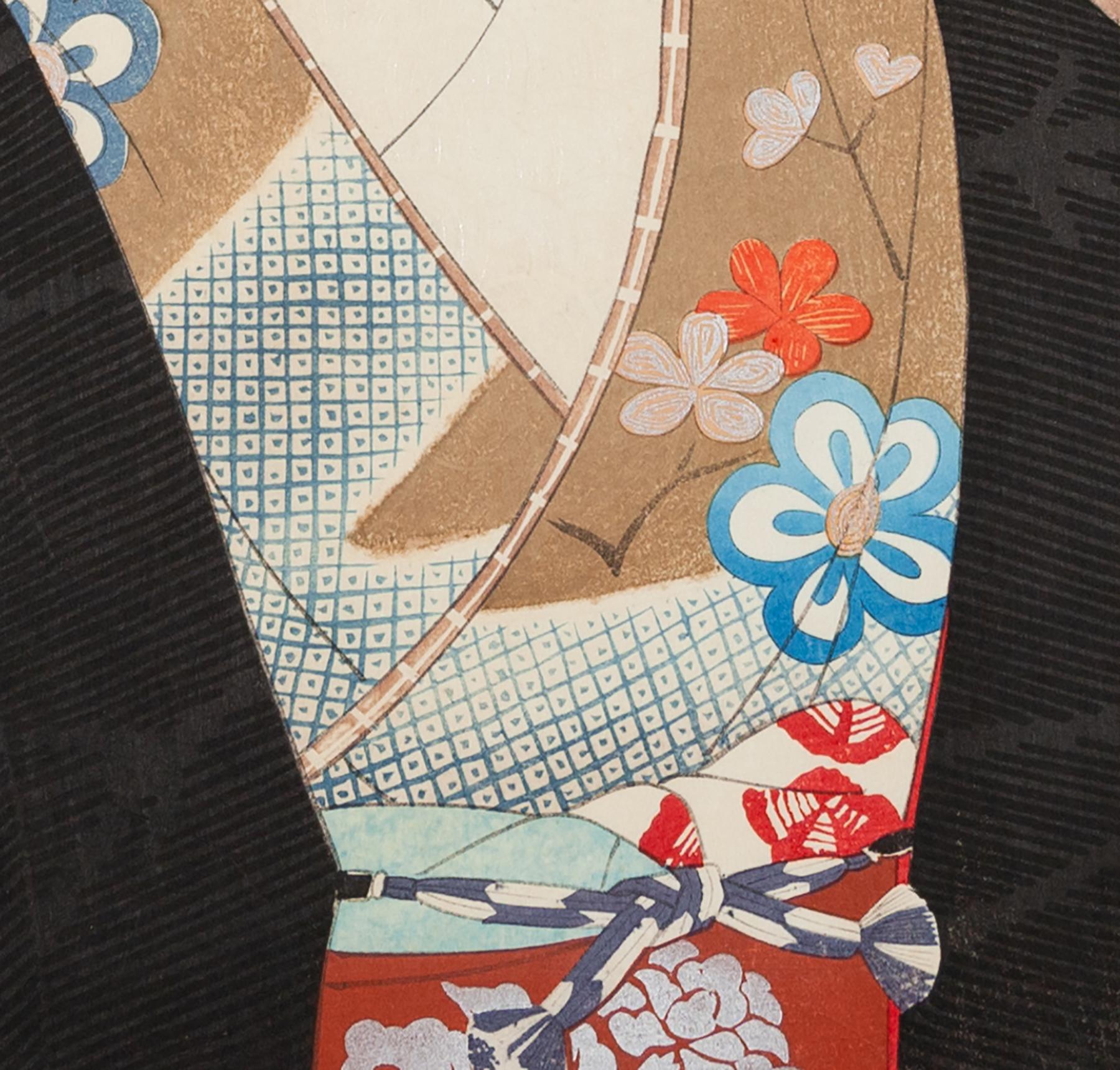 Ito Shinsui, Shin Hanga, Original Japanese Woodblock Print, Beauty, Traditional For Sale 2