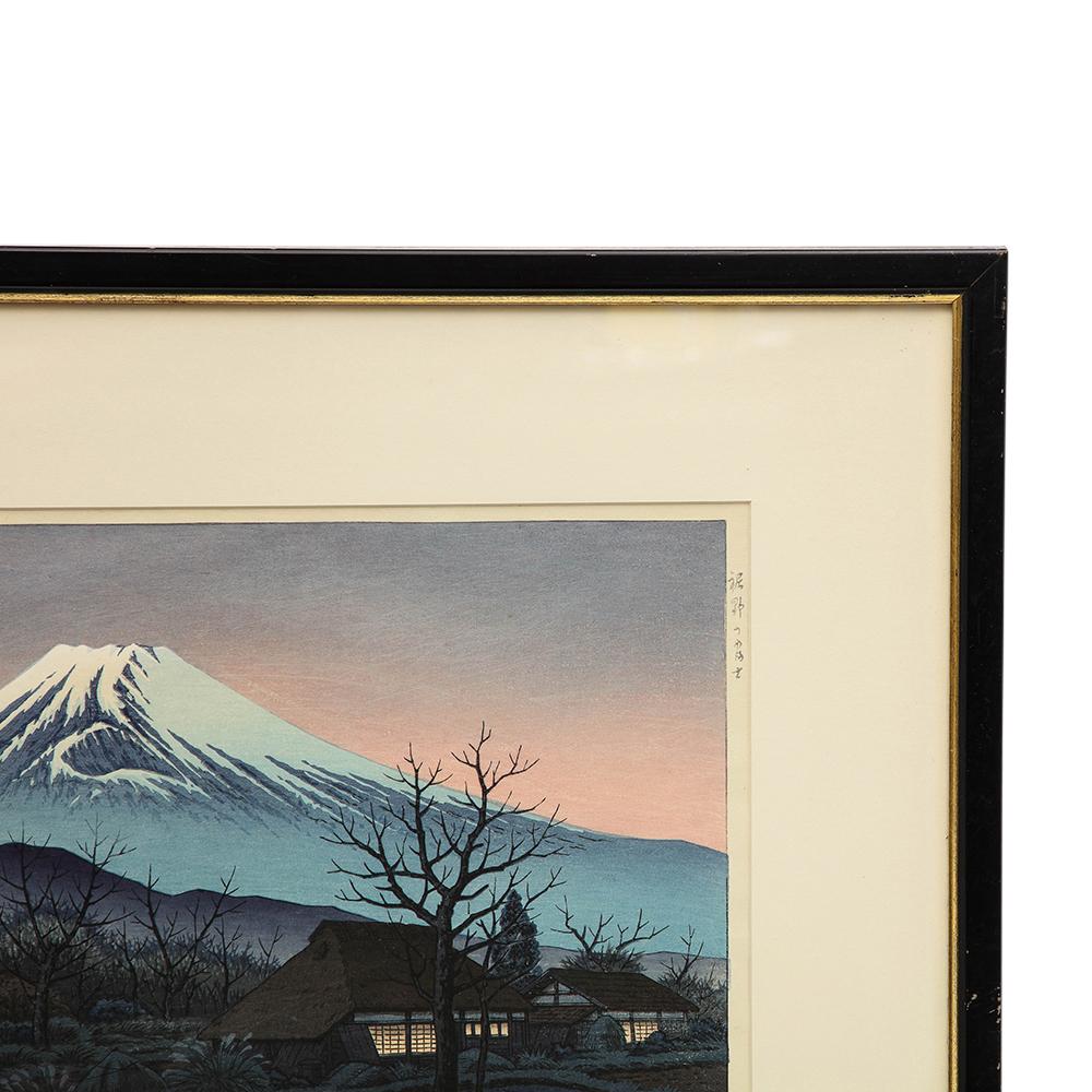 Mid-Century Modern Ito Takashi Lanscape Woodblock Print, 