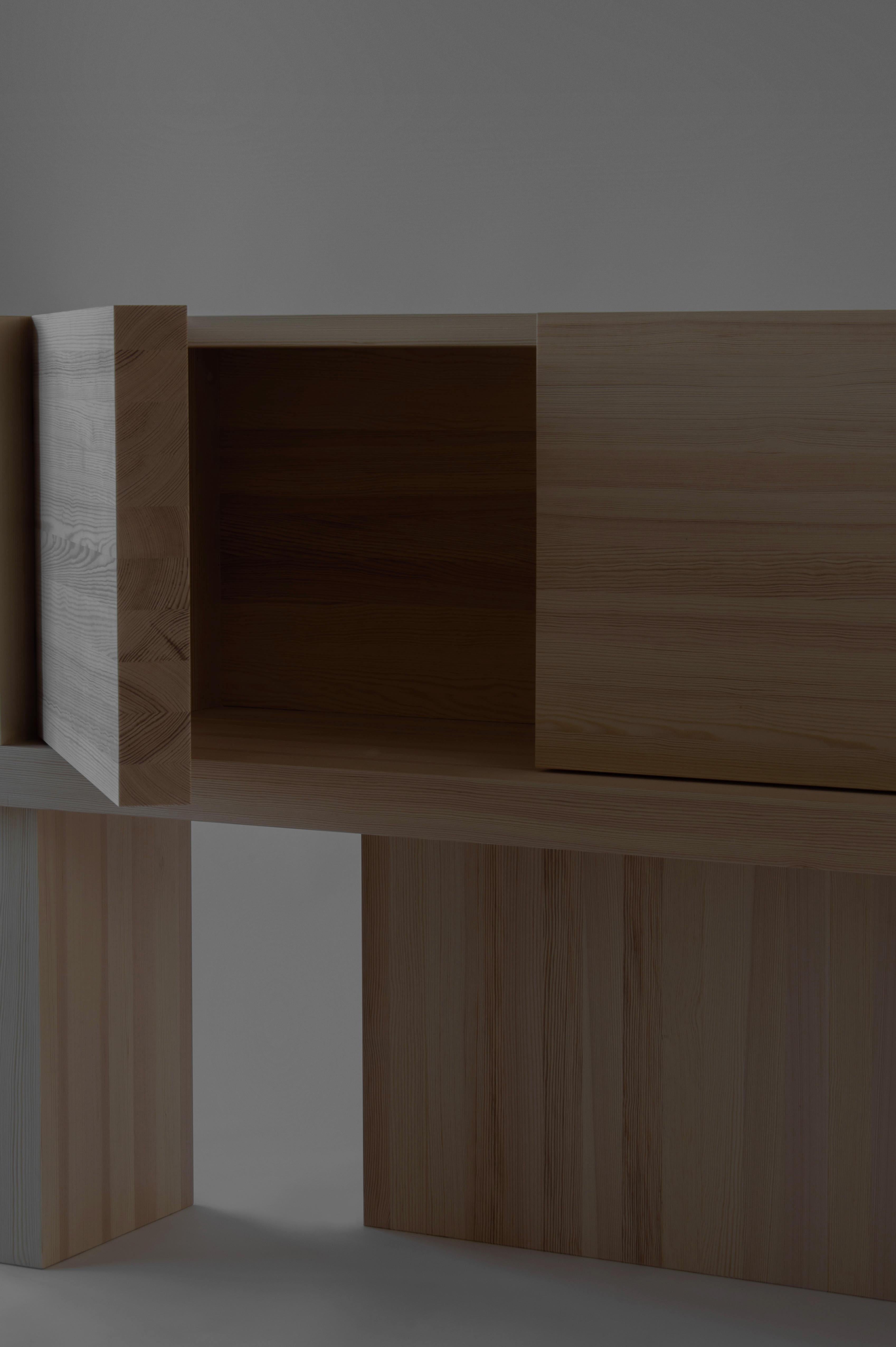Swedish ITOORABA Sculpted Sideboard in Wood by Sizar Alexis For Sale
