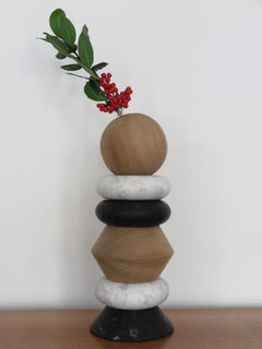 iTotem Capperidicasa Mármol Italiano y Madera Escultura Contemporánea Florero