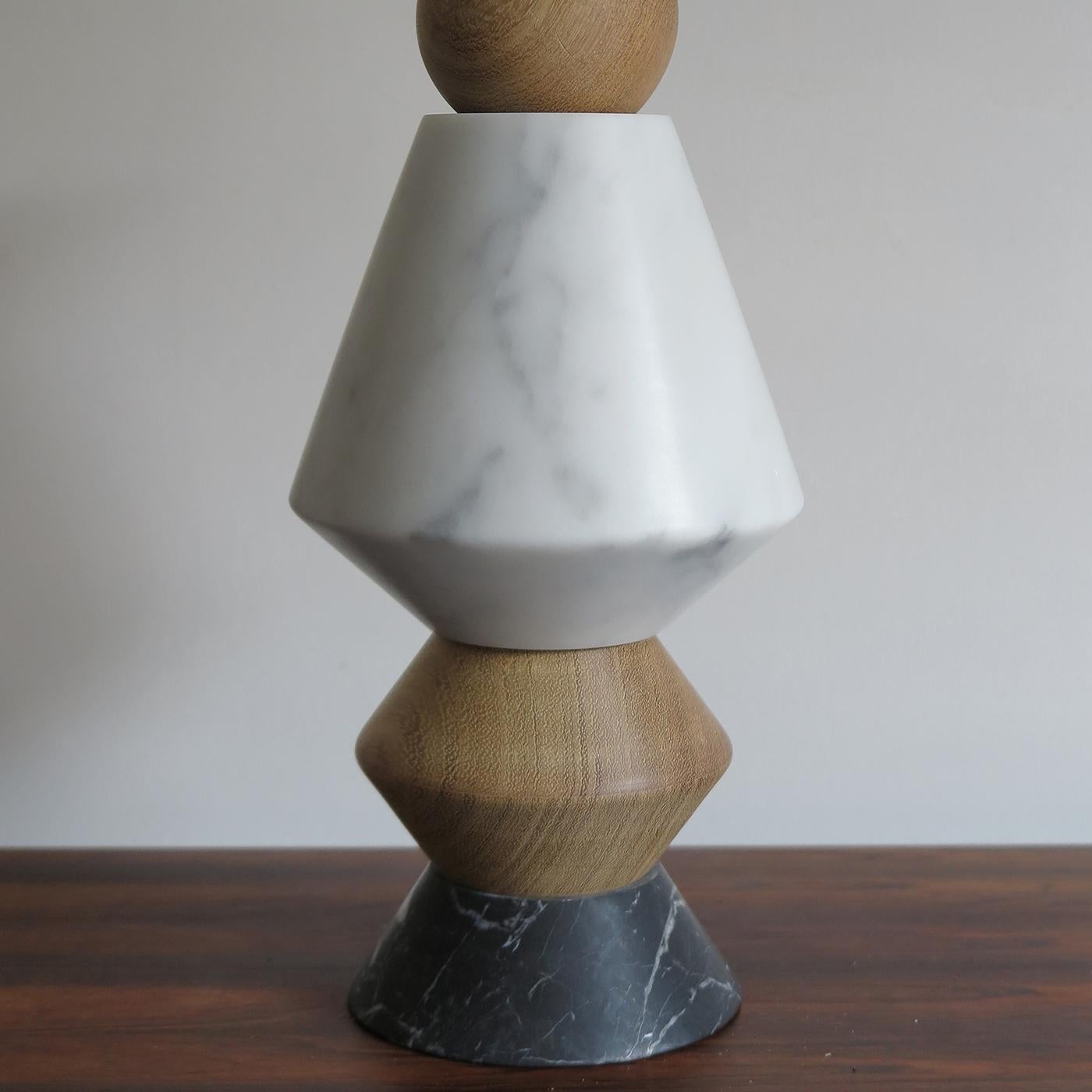 Contemporary iTotem Marble and Wood #4