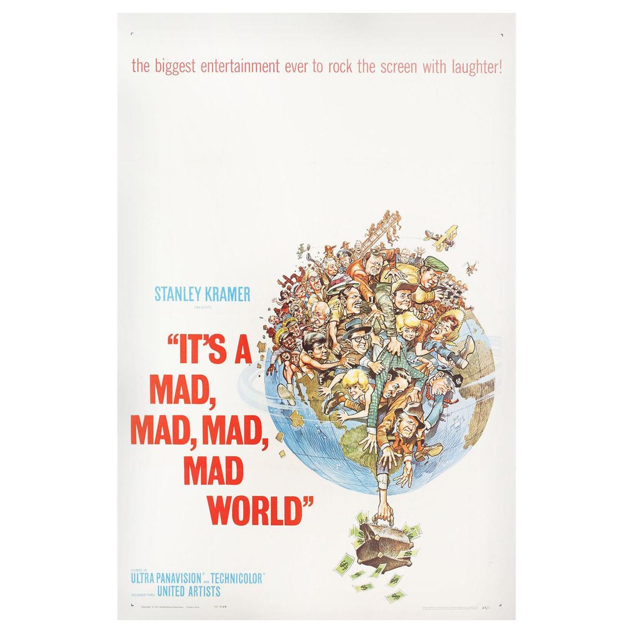 "It's a Mad, Mad, Mad, Mad World" 1963 U.S. One Sheet Film Poster