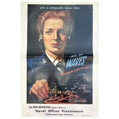 "È anche una guerra di donne! Unisciti ai WAVES, il tuo paese ha bisogno di te" Poster della Seconda Guerra Mondiale